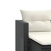 Vidaxl 2-Osobowa Sofa Ogrodowa Z Podnóżkami, Czarna, Polirattan