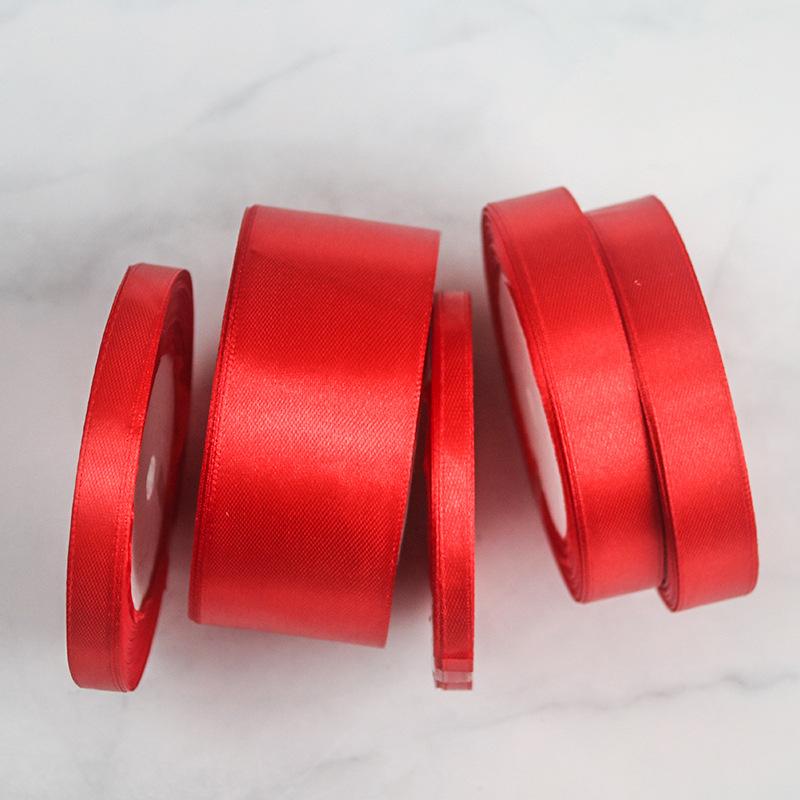 Elegantes Multifunktions-Rotes Band Verschlüsseltes Polyesterband Schleifenband Geschenkverpackung Dekoration Hochzeit Blume Kuchen Neujahr Bindeband Heimdekoration