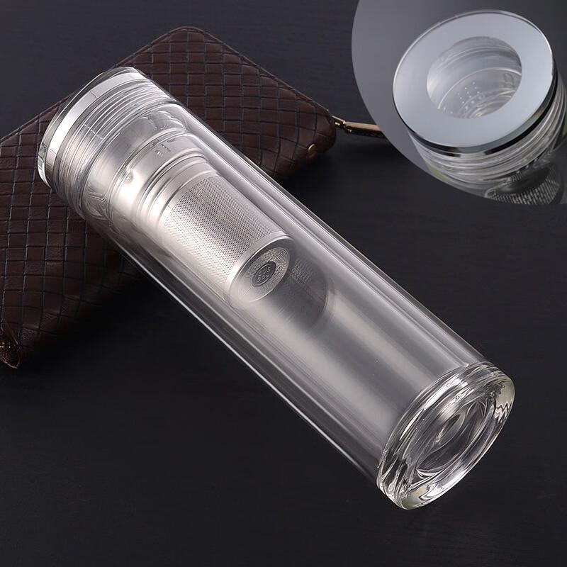 Lu Feng Lai Double-Layer Borosilicate Glass Tea Tumbler