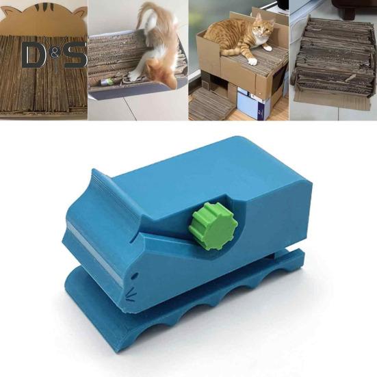 Cutter de carton pentru zgârierea pisicilor, tăietor de formă de pisică imprimat 3D, instrument de reciclare a cartonului portabil pentru zgârierea pisicilor DIY