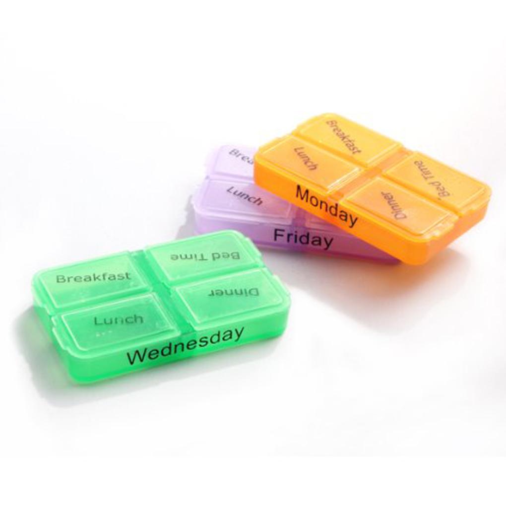 Weekly Pill Box Travel Organizer Holder Medicine Dispenser Holding Organizers