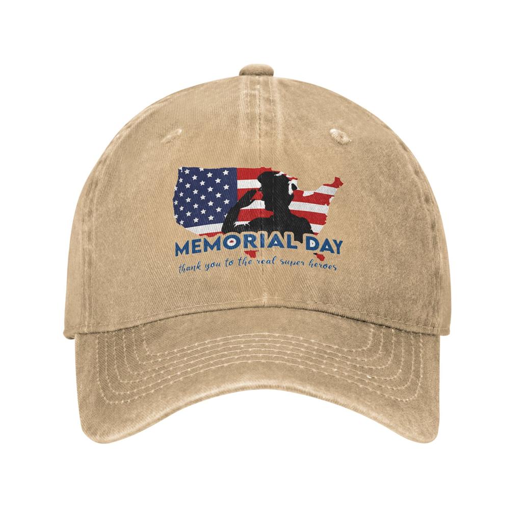 Memorial Day Patriot Unisex Women Baseball Cap Remember and Honor Distressed Denim Hats Cap Outdoor All Seasons Travel Snapback Cap