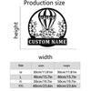 Custom Metal Wall Art Hot Air Balloon Silhouette Personalized Home Decor Garden Kitchen Sign