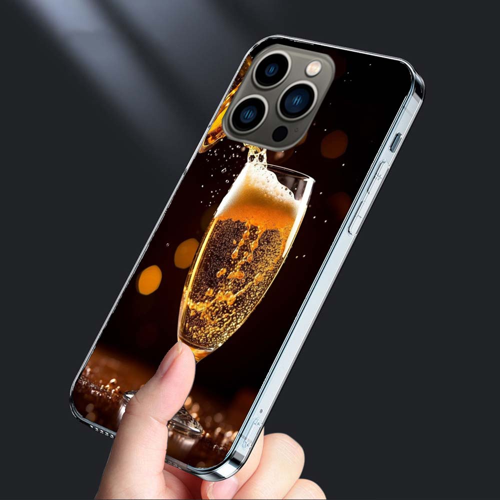 A Fresh Cold Beer Phone Case For Iphone 16E 15 Pro 14 Plus 17E 16 17 Pro Max Air 11 12 13 Mini Shockproof Capa Cute Cover TPU