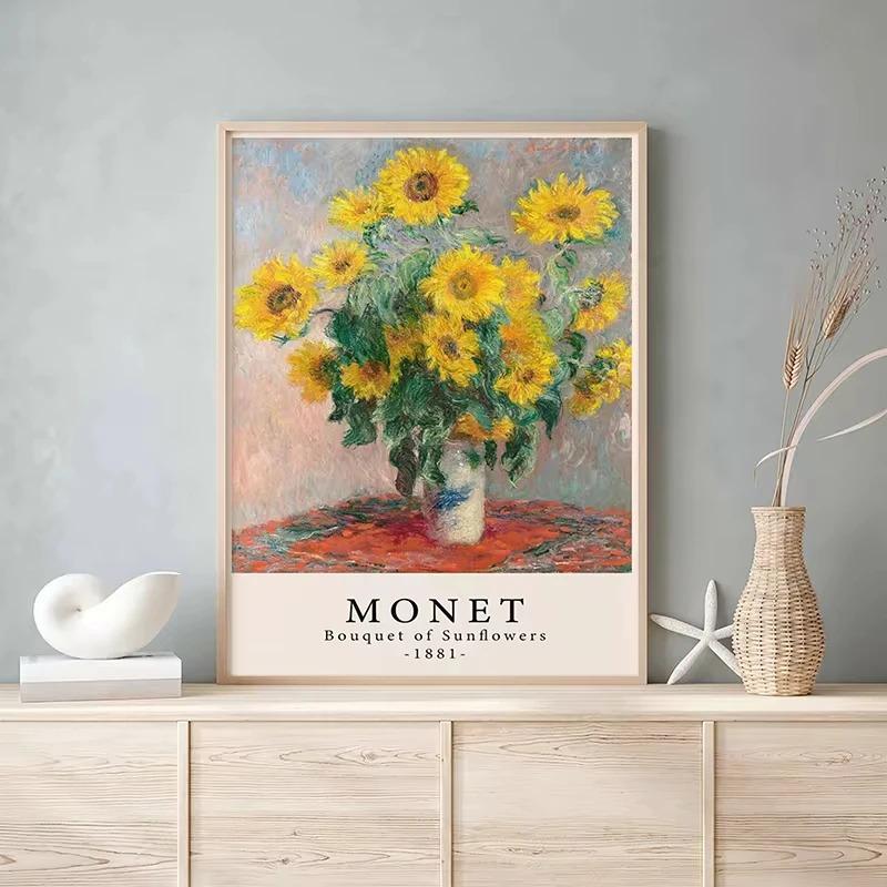 Impressionism Artist Claude Monet Poster Water Lilies Canvas Paintings Wall Art Picture for Living Room Home Decoration