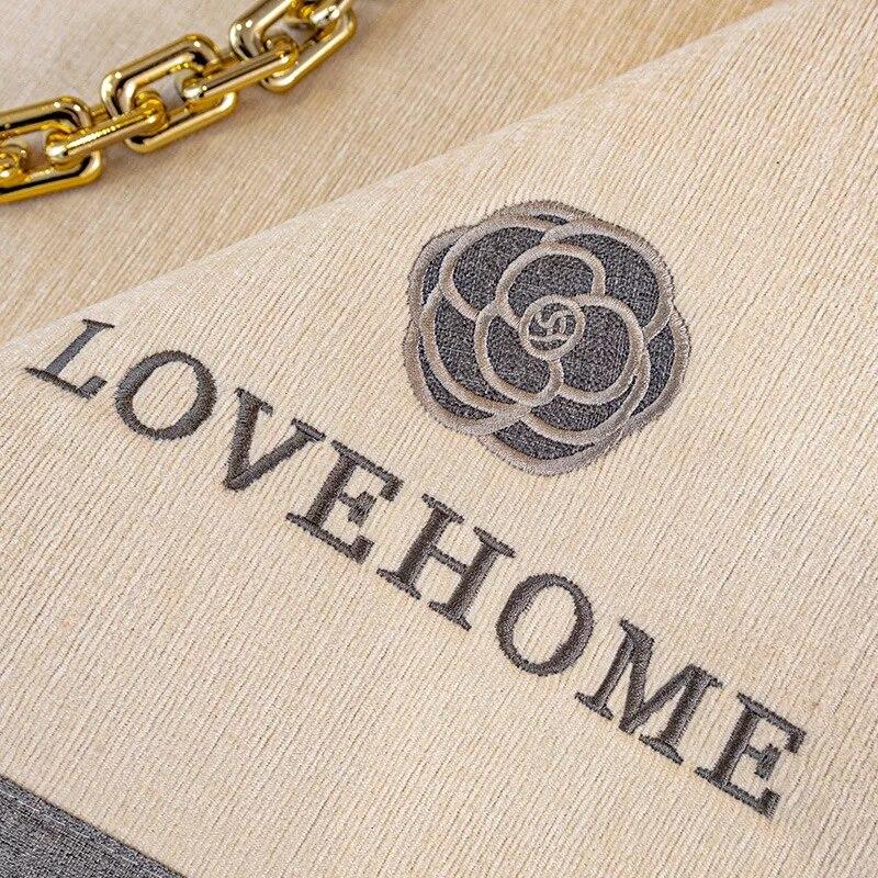 Embroidery Chenille Sofa Covers Solid Color Corner Sofa Towel Anti-slip Protection Pad Couches Living Room Home Four Seasons