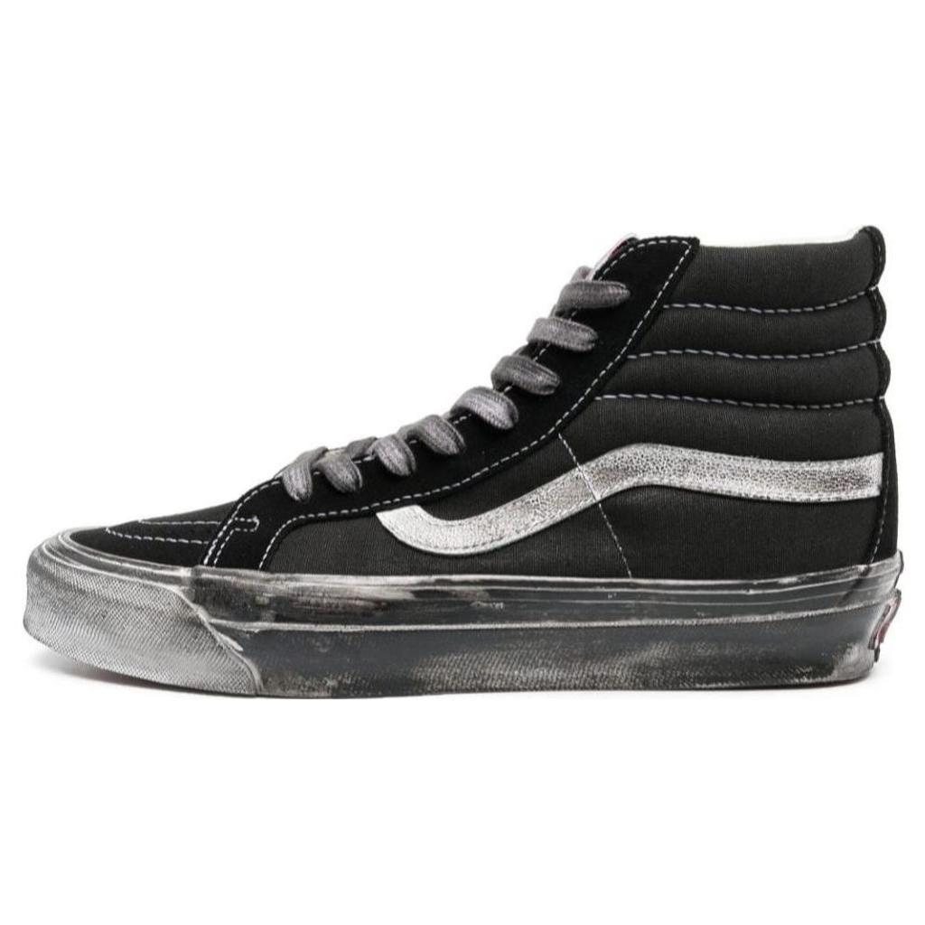 New Vans Og Sk8Hi Lx 'Stressed Black White' Women's VN0A4BVBBA21