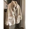 Lamb wool imitation fur coat women's 2 new cotton thickened imitation rabbit fur coat autumn and winter fashion