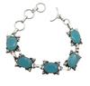 Blue Chalcedony Gemstone Silver Plated Handmade Bracelet Jewelry BR 65