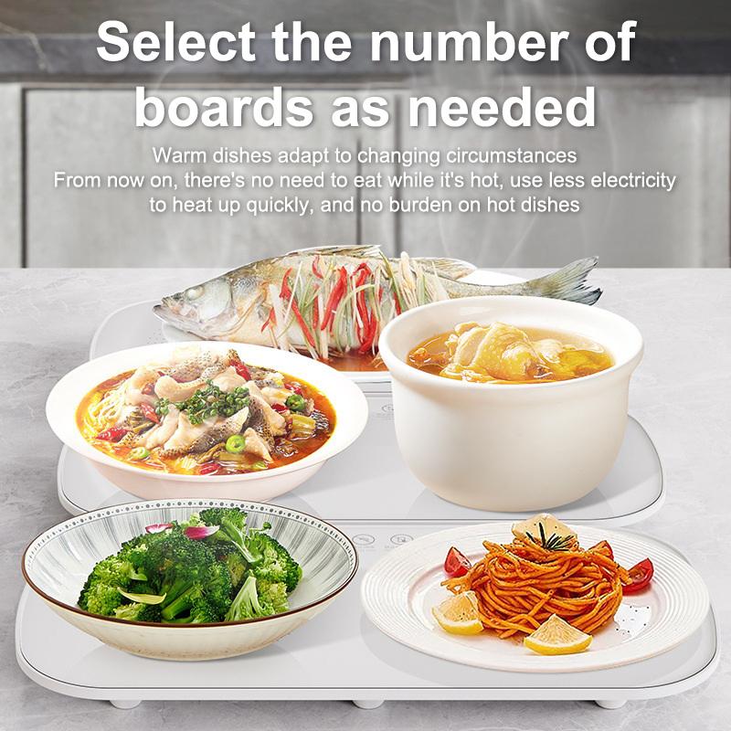 Wielofunkcyjna Elektryczna Taca Podgrzewająca Jedzenie Stała Temperatura Ciepły Talerz Szybkie Ogrzewanie Pełnej Powierzchni Ciepłe Potrawy