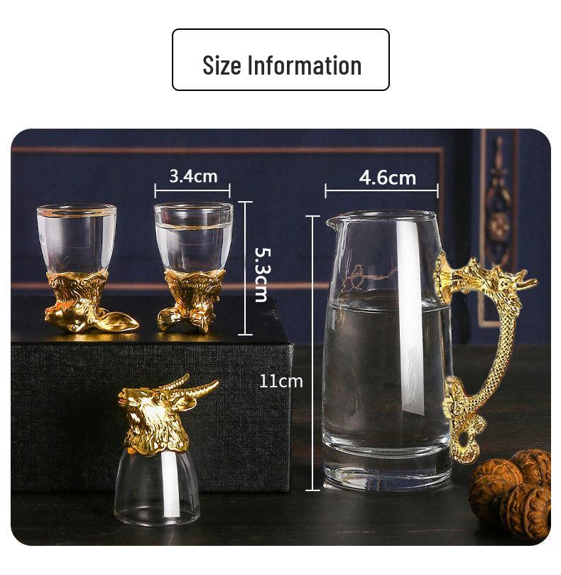 Creative Zodiac Decanter Set: White Wine Glasses and Shot Glass Souvenirs