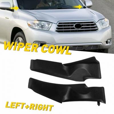 2pcs Front Wiper Side Cowl Extension Cover For Trim Toyota Highlander 08 09-2013