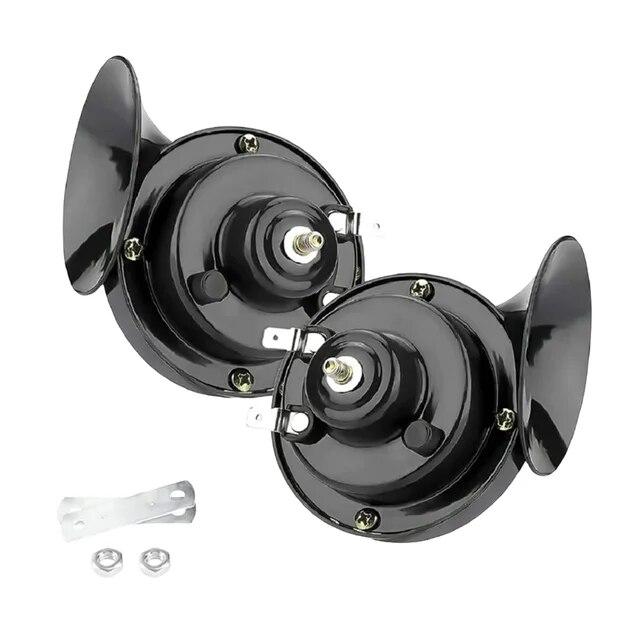 12V Snail Air Horn 48W Waterproof Train Horn 300DB Air Motorcycle Horn Auto Snail Horn for Motorcycle Car Truck SUV Boat