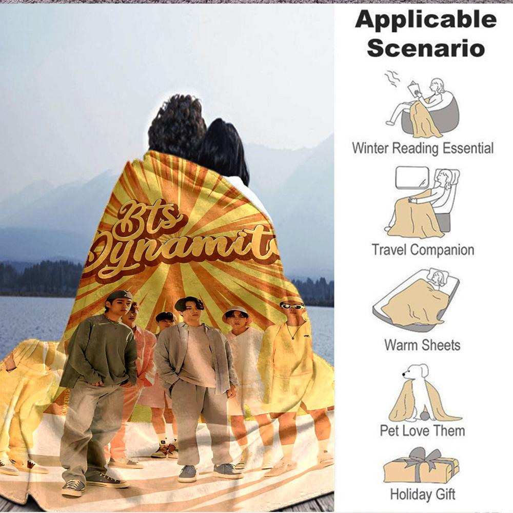 1PC Dynamite Blanket Soft Warm All Season Throw for Sofa, Bed, Car, Office Vibrant Colorful Design, Durable & Cozy Gift