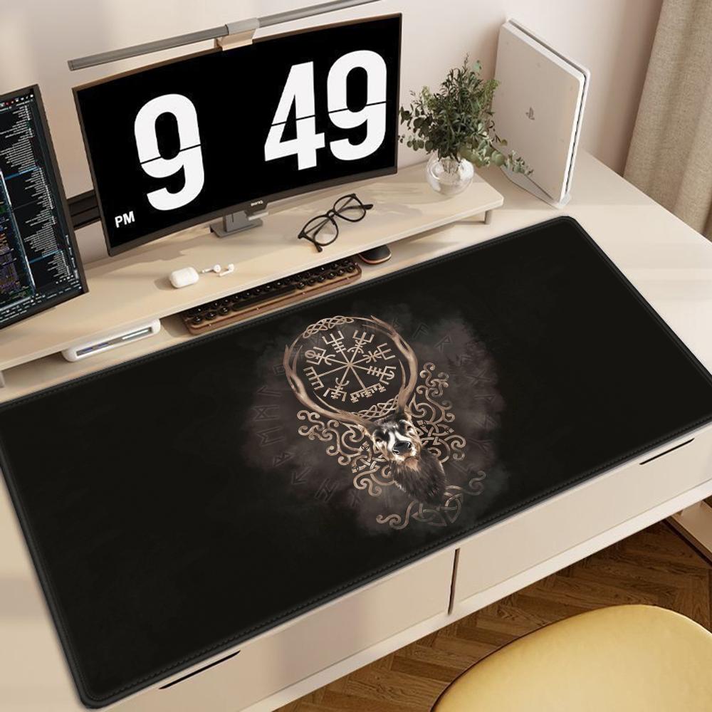 VikingVegvisir Logo Mousepad INS Tide Large Thickened Mouse Pad Oversized Gaming Keyboard Notebook Table Mat for PC Computer