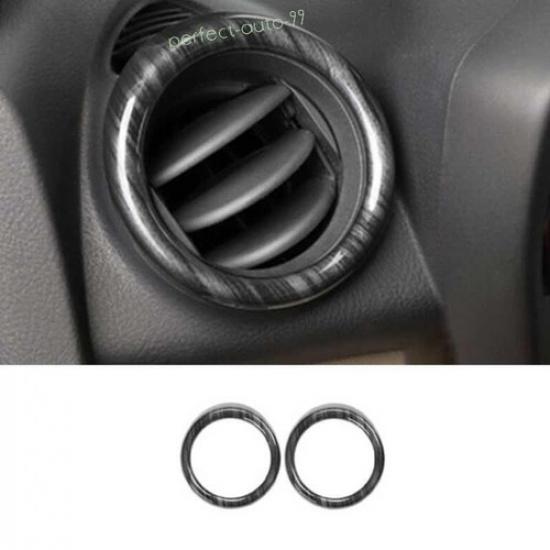For Toyota RAV4 2006-2011 2012 Black Wood Grain Dash AC L&R Air Outlet Vent Trim