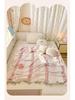 250G Two-Color Cationic Jacquard Throw Blanket with Small Handmade Pom-Poms