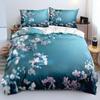Klassische Bettbezug-Sets mit Blumenmuster, Blau und Gold, King-, Queen-, Full- und Twin-Doppelbettbezüge, Kissenbezüge, Bettwäsche-Set, 260 x 220 cm
