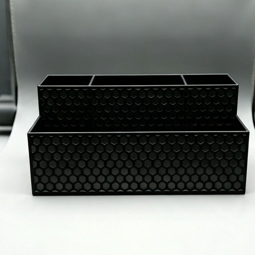 4 Grid Pencil Storage Box 3D Printed Stationery Organizer Smooth Pen Holder  Cosmetics