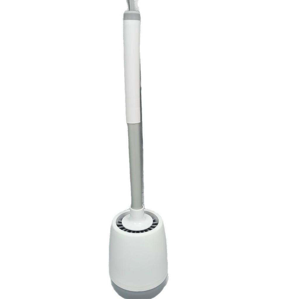 Runde Toilettenbürste mit langem Griff, wandmontiert, mit Gel-Kopf