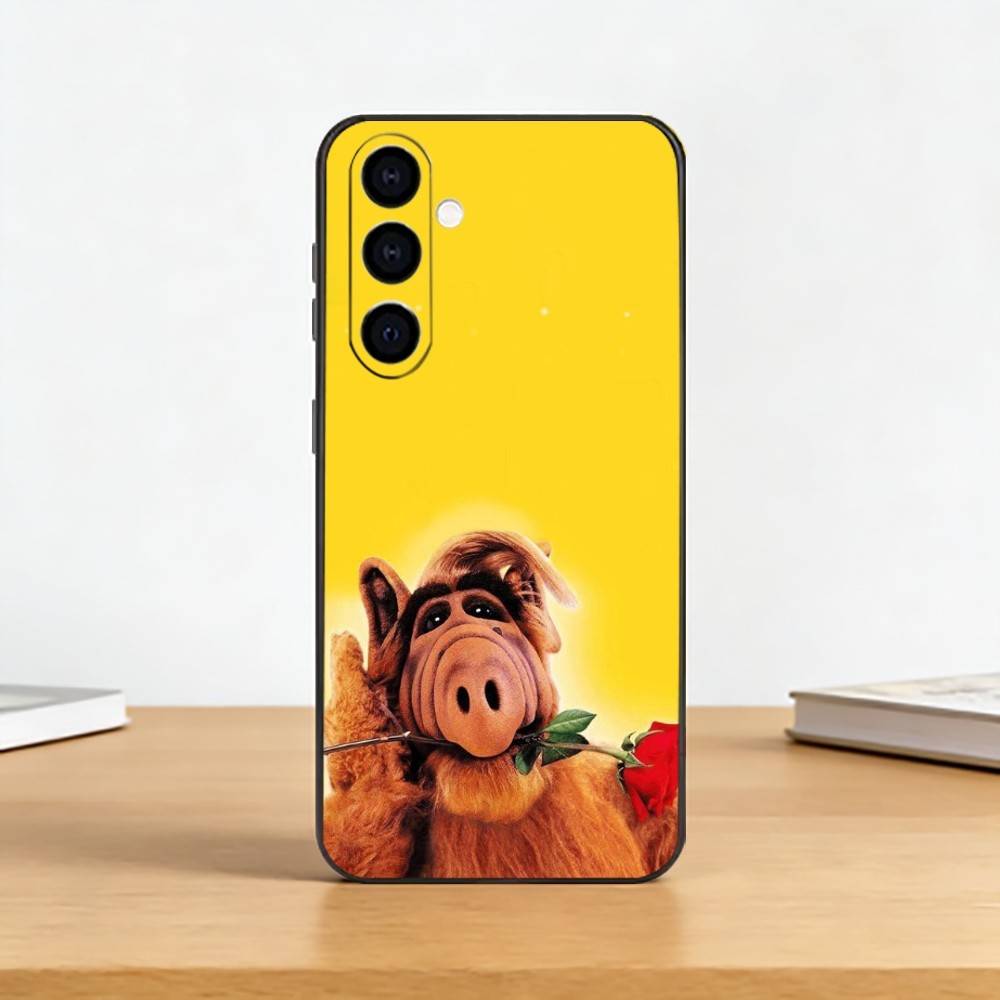 TV Series A-Alf Phone Case Black Silicone Soft For Samsung Galaxy A73,A72,A71,A70,A53,A52,A51