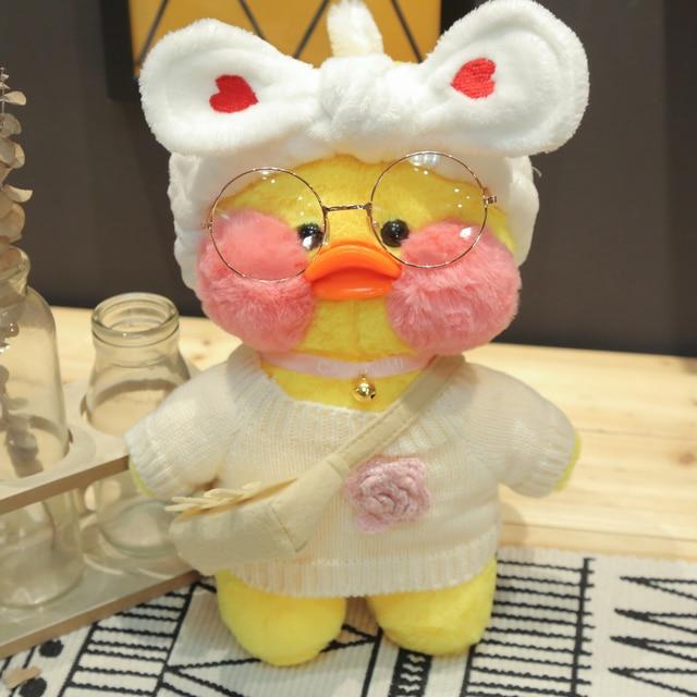 Whosale 30cm Cute Lalafanfan Cafe Duck Plush Toy Stuffed Soft Kawaii Duck Doll Animal Pillow Birthday Gift For Kids Children