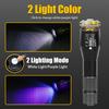 UV Flashlight Purple White Dual Light 395nm Ultraviolet Torch Zoom Flashlight Detection Lighting Lamp for Pet Stains Hunting