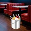 Balde de Aço Inoxidável de 20L com Tampa, Cooler Balde de Gelo para Bebidas, Festa, Exterior, À Prova de Ferrugem, À Prova de Vazamento, Recipiente Isolado