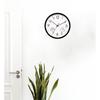12Inch Outdoor Indoor Wall Clock with Thermometer and Hygrometer Battery Operated Round Hangings Clock for Garden Home