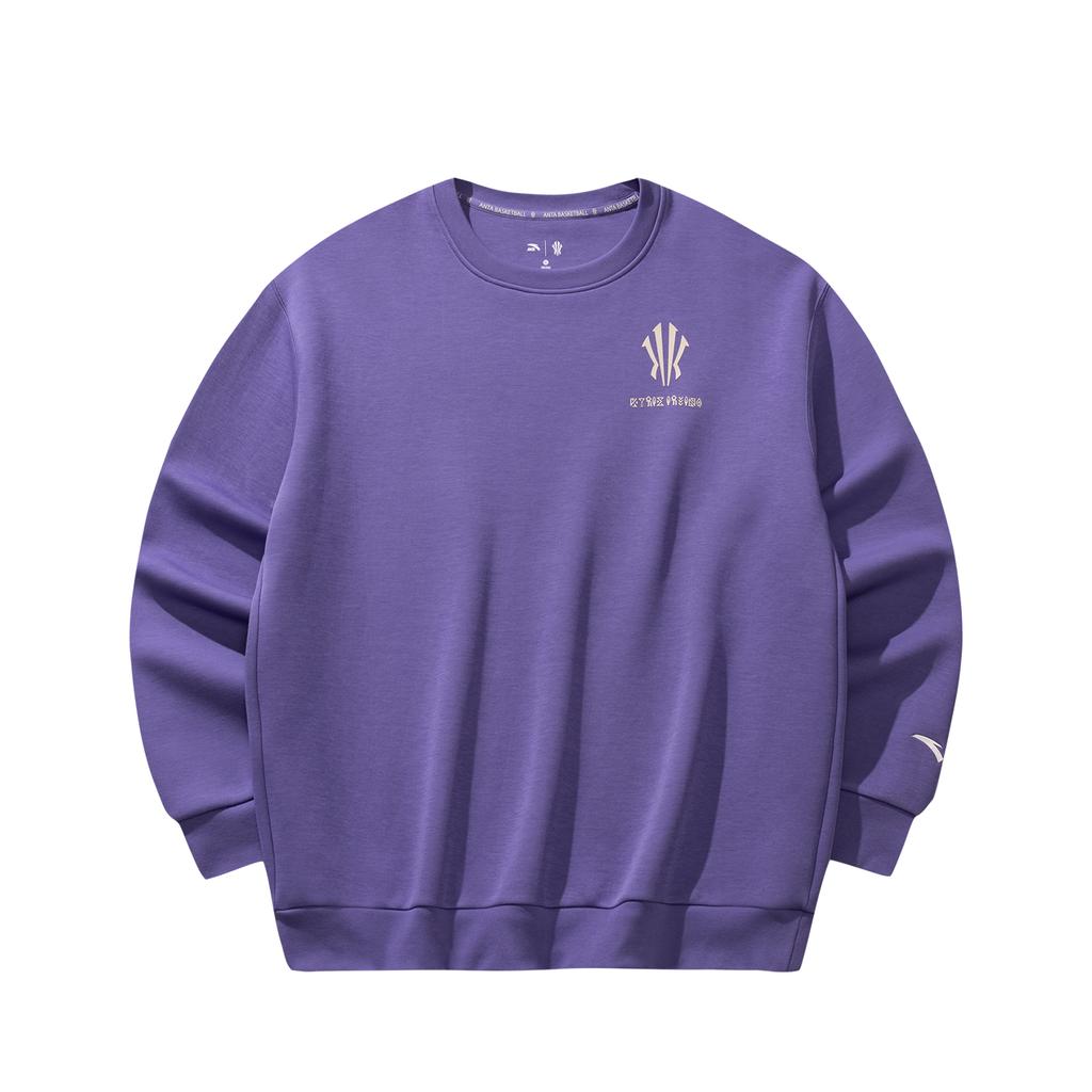 Anta Kyrie Basketball Series Comfortable Versatile Pullover Sweatshirt Unisex Sweatshirt Dark-Purple 172611712S-4
