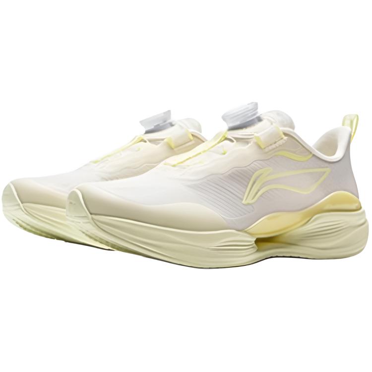 Li Ning Kids Running Fashion Comfortable Versatile Non-Slip Wear-Resistant Low-Top Running Shoes Kids Sneaker Mother-Of-Pearl-White YKFV186-2