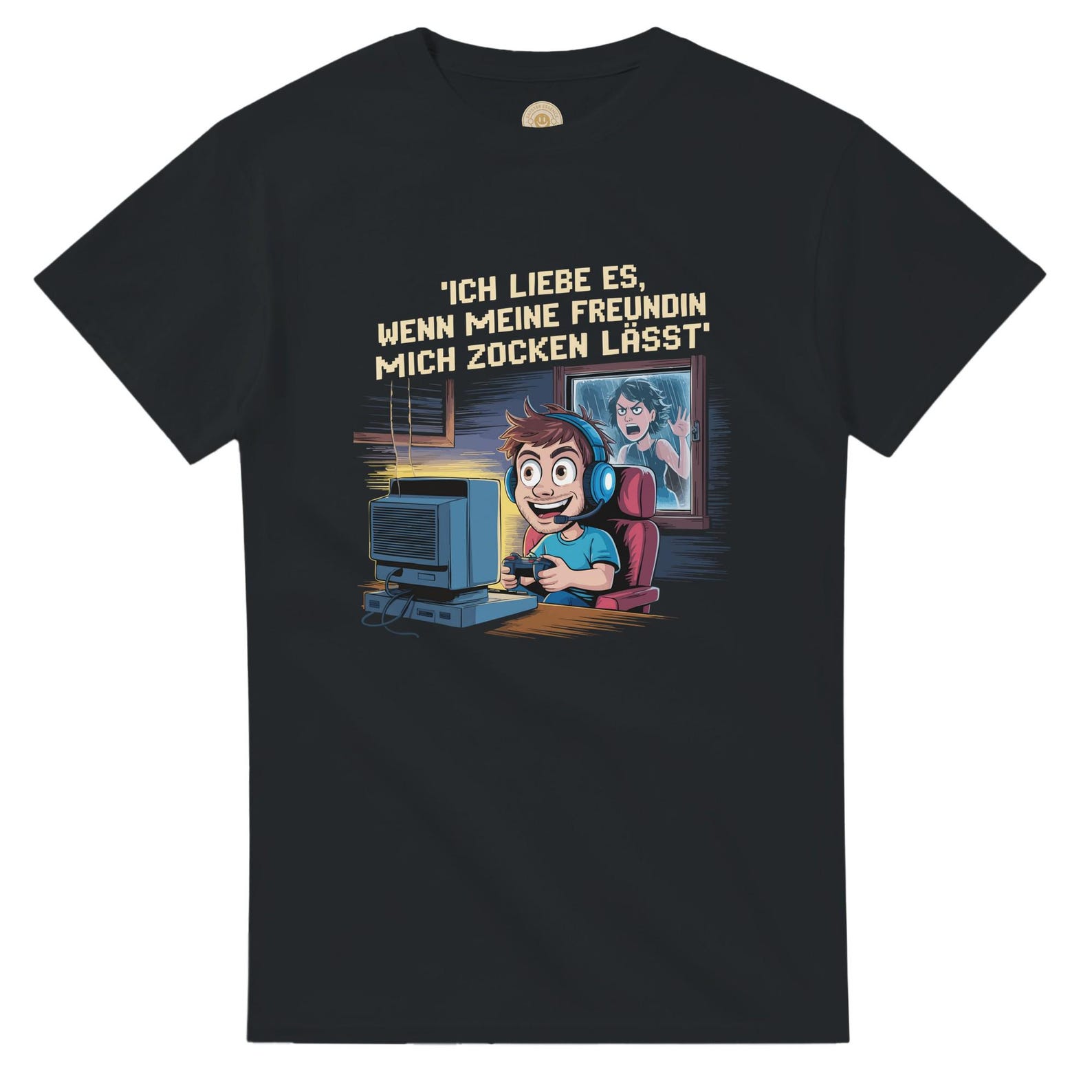 Gaming T-Shirt:  I love it when my girlfriend lets me play video games  - Funny saying for gamers L