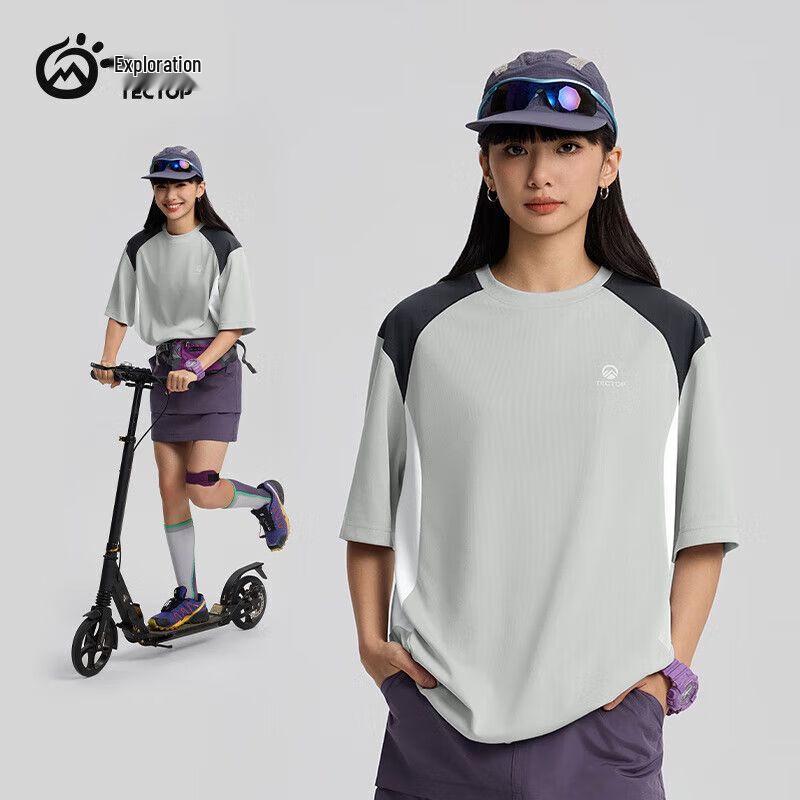 TECTOP Unisex Outdoor Quick-Dry Short Sleeve T-Shirt L