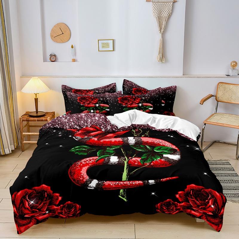 Fashion Technology Printing, 3D Digital Printing, Bedding, Duvet Covers, Pillowcases, Three-piece Sets