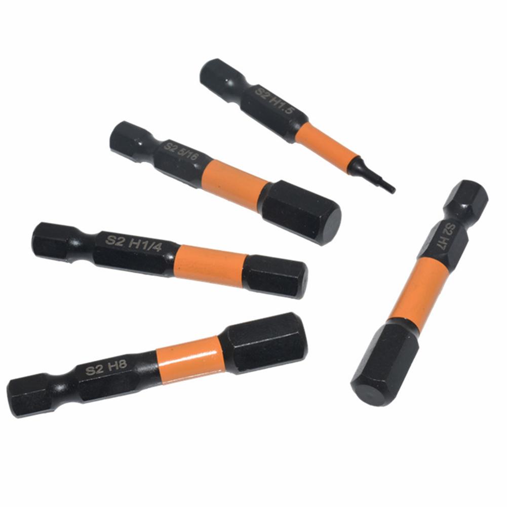 10/20 Pcs Hex Bit Set S2 Steel 1/4 Hex-Shank Allen Key Drill Bit Set Metric & SAE 2 In Long Magnetic Hex Bits Allen Bit Set