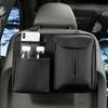 Car Seat Back Storage Organizer Bag Universal PU Leather Multifunction Storage Box Stowing Tidying Pocket Travel Accessories