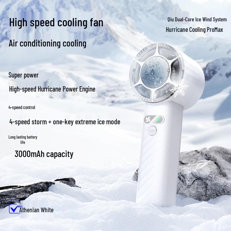 USB Handheld Turbo Mini Fan: Powerful, Portable Ice Cooling with Large Airflow for Outdoors