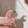 S925 Silver-Plated Hetian Jade Adjustable Ring - 2024 New Sweet Girlfriend Gift
