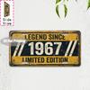 Tin Sign - Vintage Durable Metal Plaque Wall Decor, Home Office Bar Man Cave City Coordinate Birth Year License Plate Wall Art
