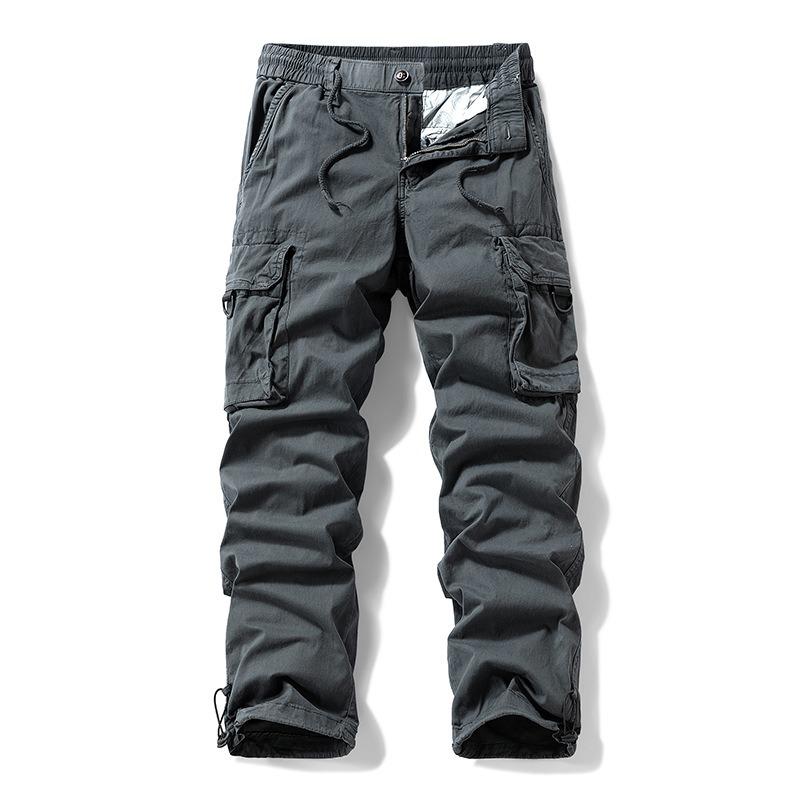 

Men s Overalls Summer New Loose Trousers Trendy Brand Blue Solid Color Pants Men s High-end Men s Clothing 31 серый