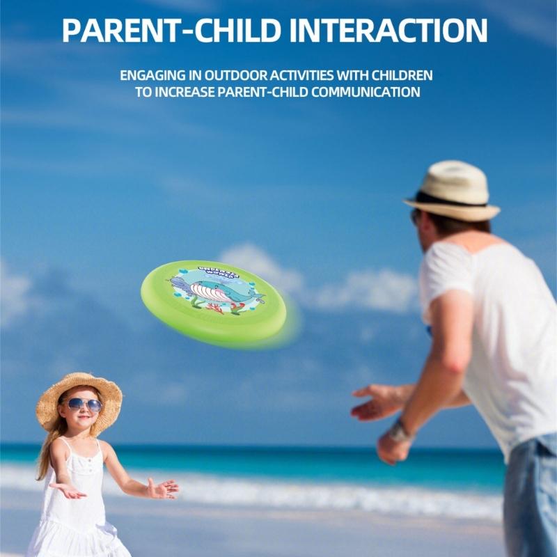 Soft Rubber Flying Disc Outdoor Parent Child Interactive Toy for Kids Hand Thrown Flying Saucer Backyard Party Toy