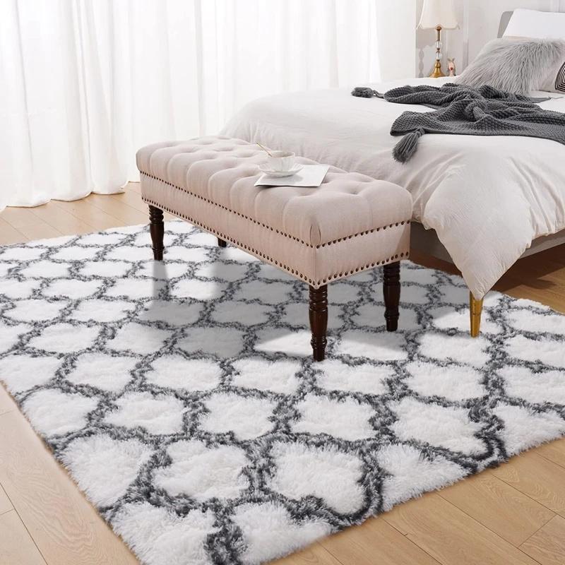 Fluffy Rug Indoor Plush Soft Carpet Soft Shaggy Rugs Plush Area Rugs for Living Room Bedroom Fluffy Carpets Home Decor