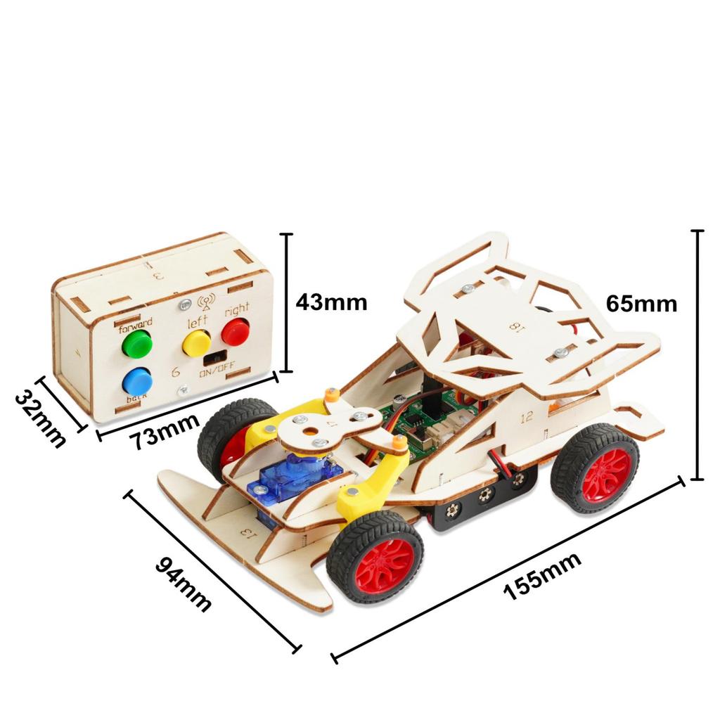Wooden RC Car Toy Science Kits 3D Puzzle Toys Gift Crafts Handmade Assembly Early Learning Teaching