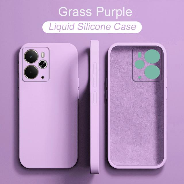 

Мягкий жидкий силиконовый чехол для телефона Противоударный чехол для Realme 14 5G Realme 14T 5G Realme 14T 5G фиолетовый