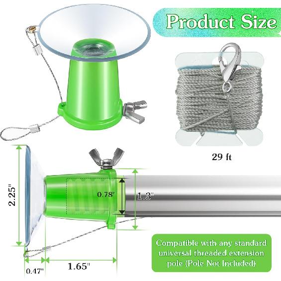 Устройство для смены лампочек Enhon для высоких потолков и встроенных светильников, Набор насадок-присосок для смены лампочек, Совместим с DocaPole и другими