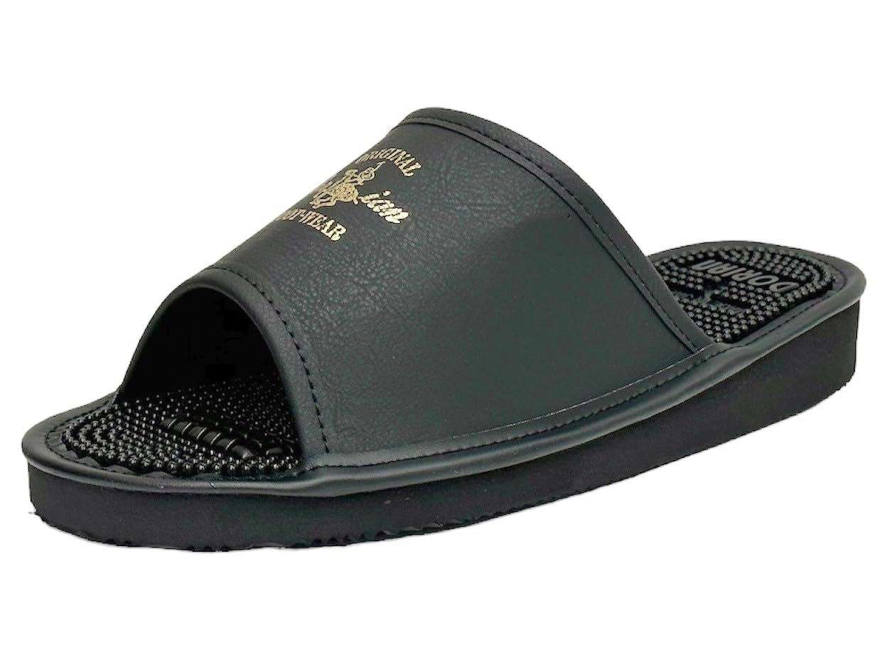 

DORIAN Healthy Sandals with Comfortable and Relieves Foot Pressure Points 174cm Men s Bamboo-Fuming Insoles, (L, / Black, 260cm)