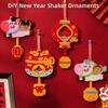 Cartoon Horse Year Decoration Exquisite Traditional Spring Festival Pendants DIY Blessing Children Handmade Shake Ornament