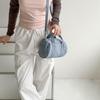 Silver Nylon Single Crossbody Bag Summer Women's Casual Shoulder Tote Bag Cylinder Versatile Highend Fashionable Niche Handbag