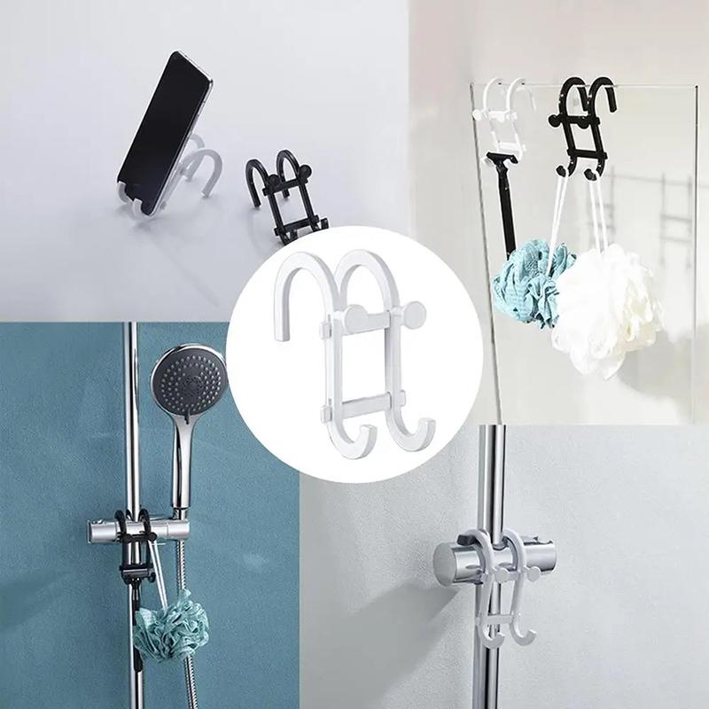 2Pcs Shower Hooks For Inside Shower Small Versatile No Drill Hooks Shower Door Towel Hook Innovative Portable Glass Door Hooks