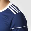 Adidas Striped Quick-Dry Comfortable Sports Round Neck Short Sleeve Football Shirt Men Tops Dark-Blue White BJ9171